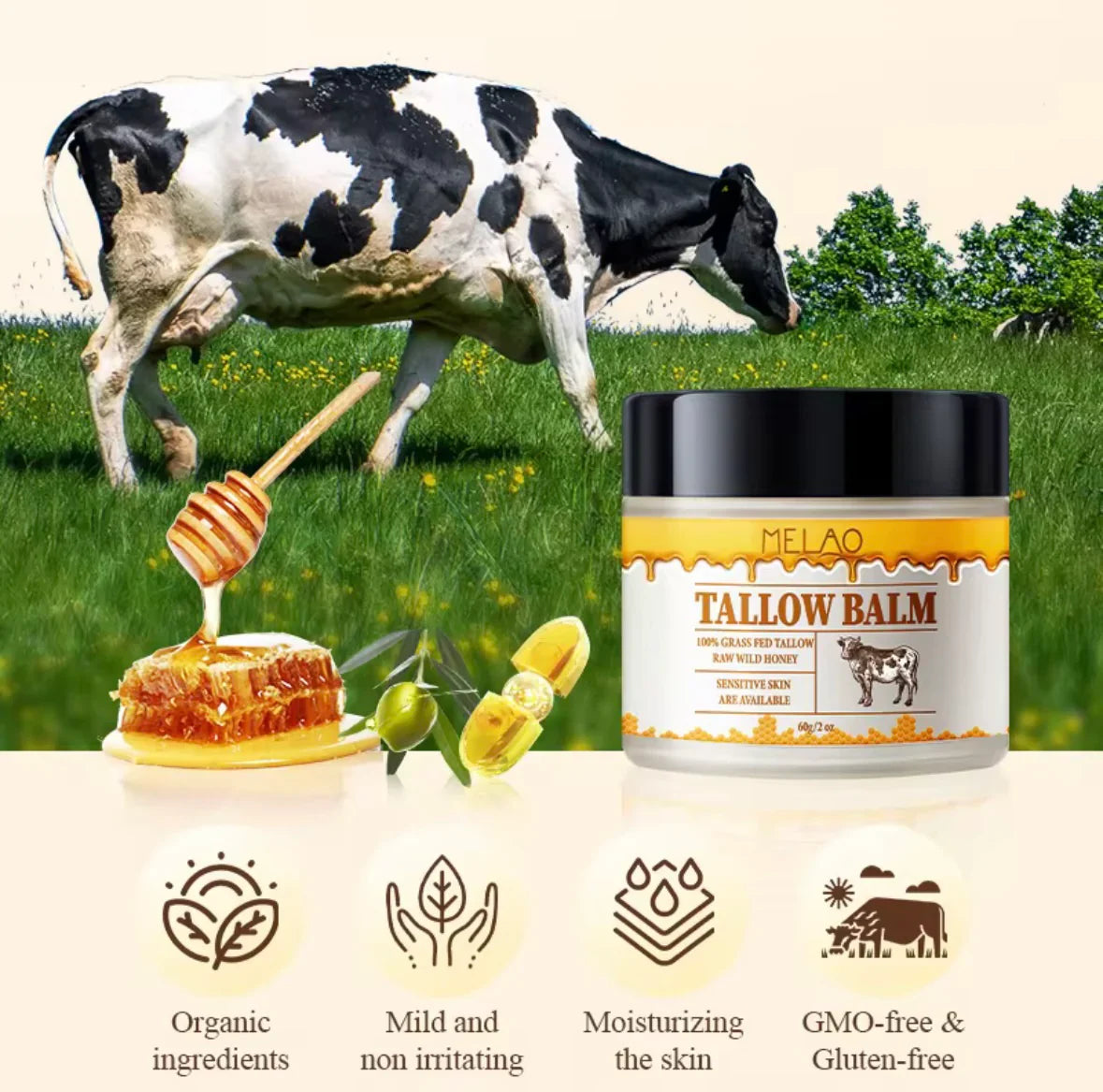 Whipped Tallow Honey Balm